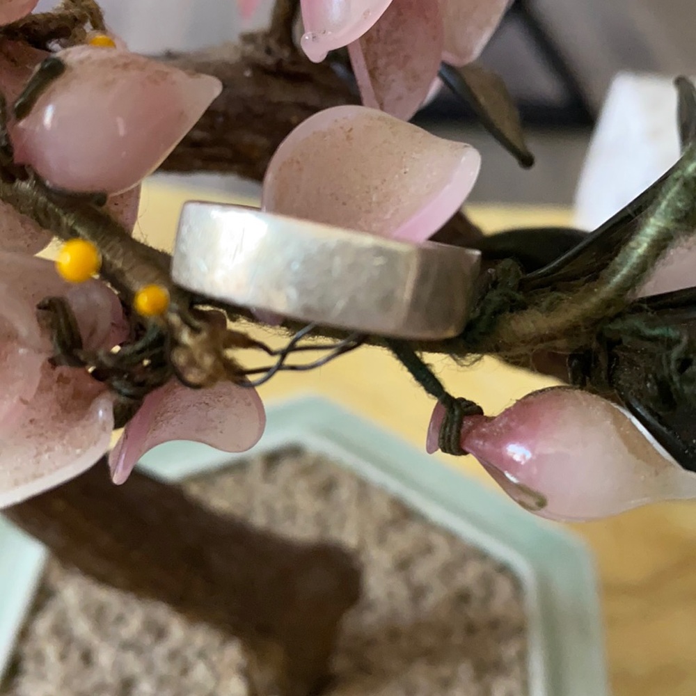 Antique 925 Solid Square Ring - image 1